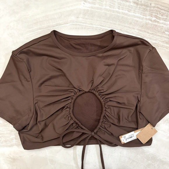 SKIMS Recycled Swim Ruched T-Shirt size S - Picture 6 of 6